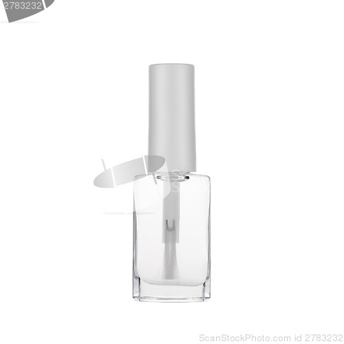 Image of Transparent nail polish isolated on white