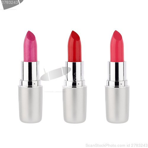Image of Red lipstick isolated on white background 