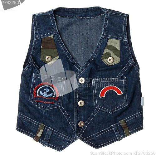 Image of Blue children's denim vest