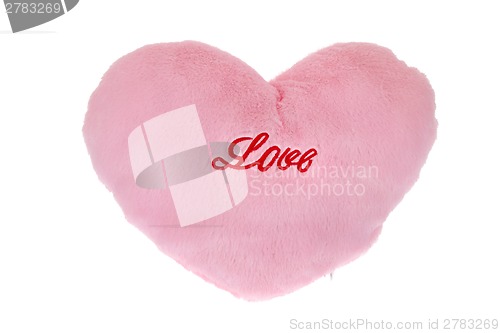 Image of Plush heart isolated on white background