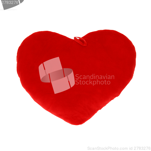 Image of Plush heart isolated on white background