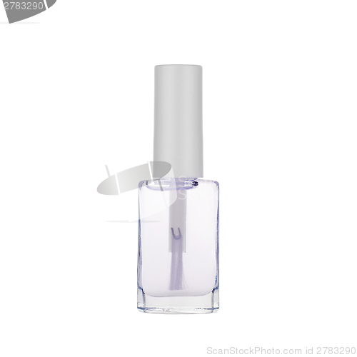 Image of Transparent nail polish isolated on white