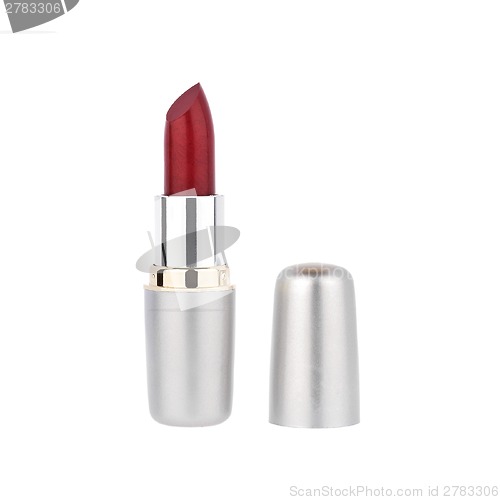 Image of Red lipstick isolated on white background 