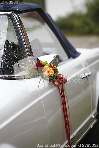 Image of Flower decoration wedding car