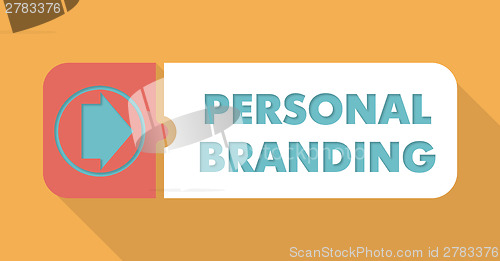 Image of Personal Branding on Orange in Flat Design.