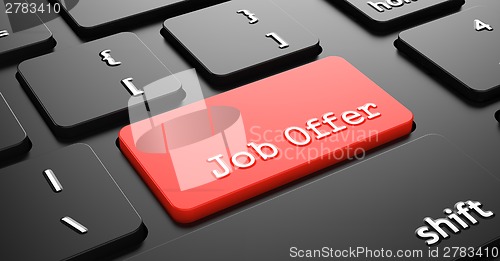 Image of Job Offer on Red Keyboard Button.