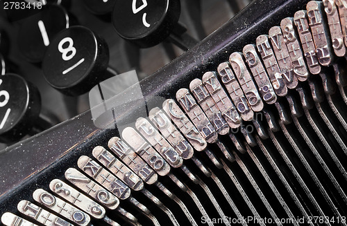 Image of Detail of an old typewriter