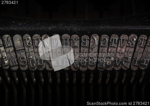 Image of Detail of an old typewriter