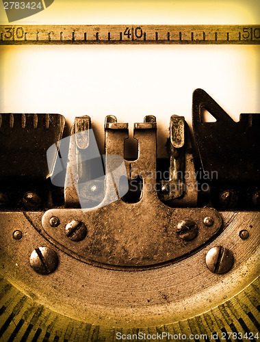 Image of Detail of an old typewriter
