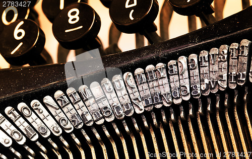 Image of Detail of an old typewriter