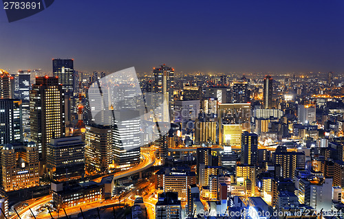 Image of Osaka at night, Japan 