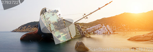 Image of shipwreck , cargo ship 
