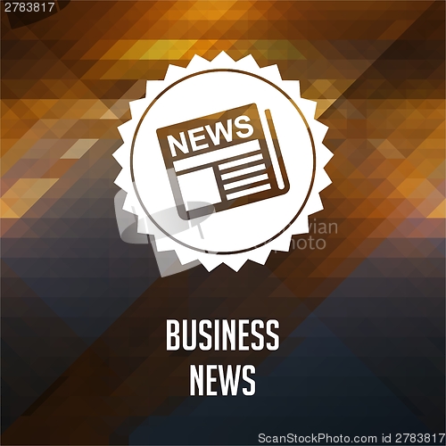 Image of Business News. Retro label design.