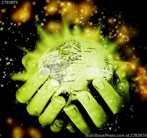 Image of Globe in a girl's hands