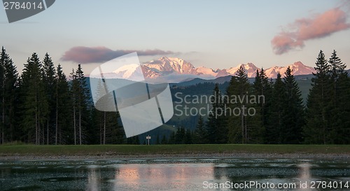 Image of Evening in Alps mountains