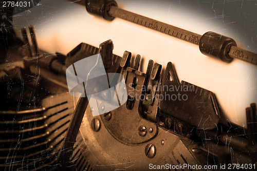 Image of Old typewriter with paper