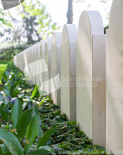 Image of Rows of tombstones