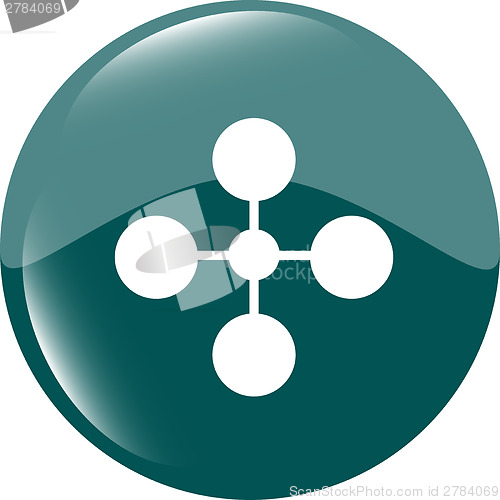 Image of chemistry icon web button isolated on white