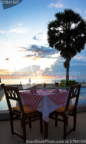 Image of Beach front dining