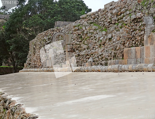 Image of mayan temple detail in Uxmal