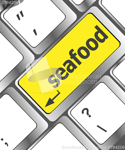 Image of keyboard key layout with sea food button