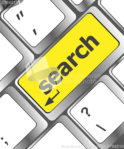 Image of search concept on the modern computer keyboard key