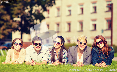 Image of group of students or teenagers hanging out