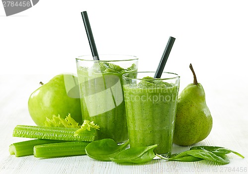 Image of glass of green smoothie