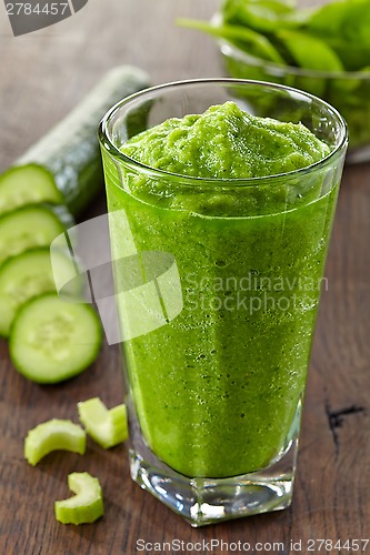 Image of glass of green smoothie