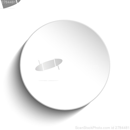 Image of White Circle Button on White Background