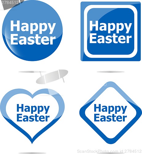 Image of Easter sign icon. Easter label tag symbol