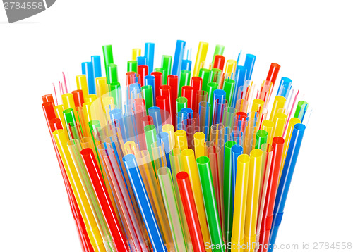 Image of Colored Plastic Drinking Straws