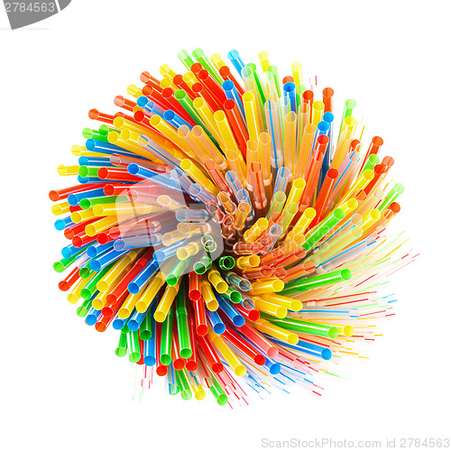 Image of Colored Plastic Drinking Straws