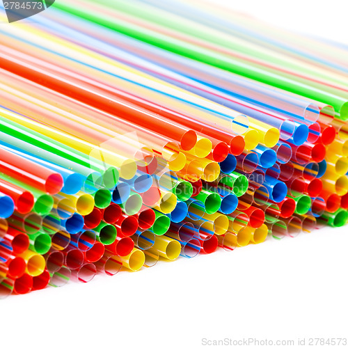 Image of Colored Plastic Drinking Straws