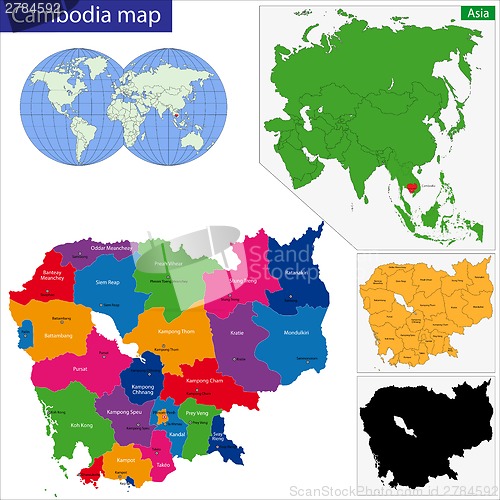 Image of Cambodia map