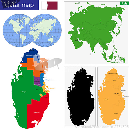 Image of Qatar map