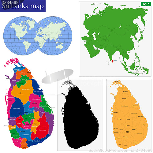 Image of Sri Lanka map