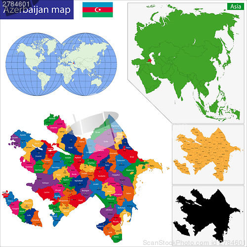 Image of Azerbaijan map