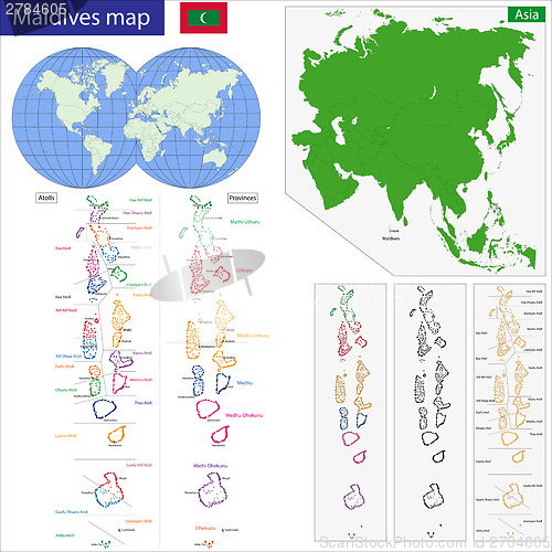 Image of Maldives map