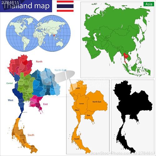 Image of Map of Kingdom of Thailand