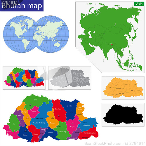 Image of Bhutan map