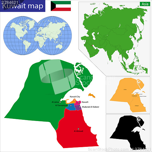 Image of Kuwait map