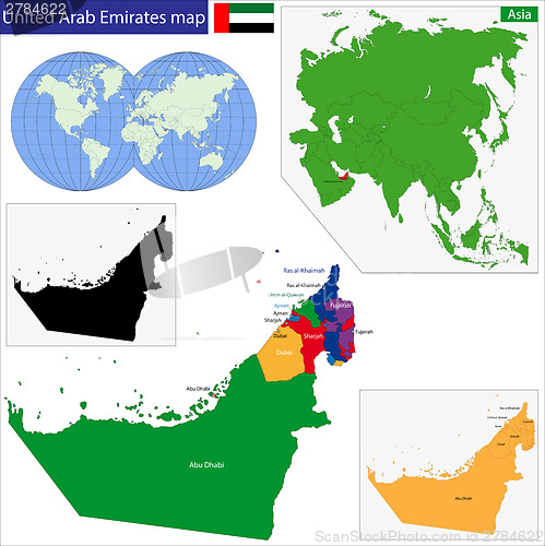 Image of United Arab Emirates map