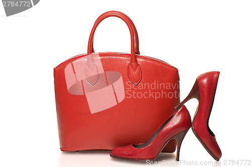 Image of Woman accessories on white background