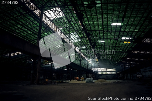 Image of Large industrial hall under construction