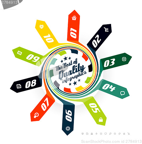 Image of Infographics element circular design