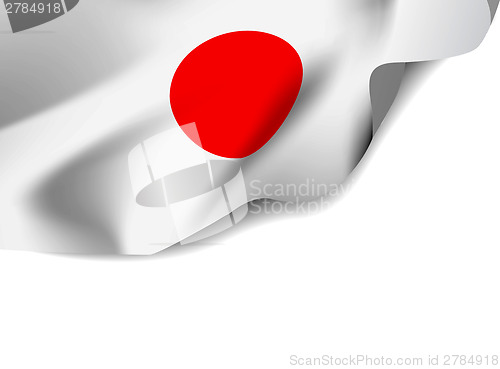 Image of Japan flag on white background