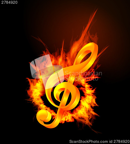 Image of Fire violin key sign