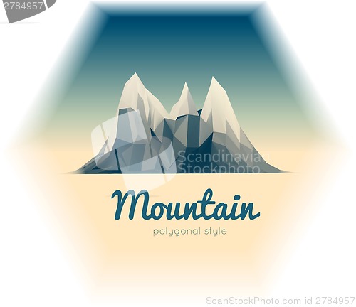 Image of Mountains low-poly style illustration