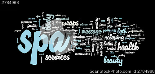 Image of Spa word cloud  illustration